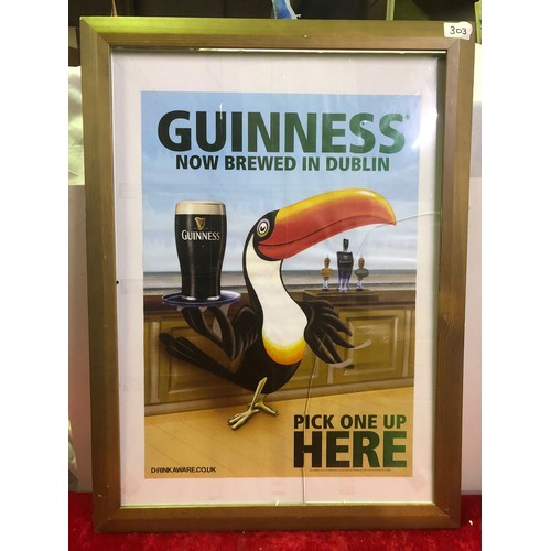 303 - Framed Guinness Poster