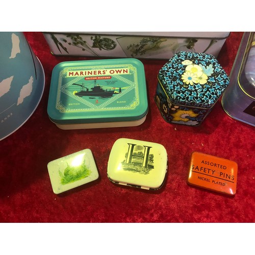 661 - Collection of decorative tins, some vintage