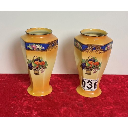 30 - Pair of H&K Tunstall vases