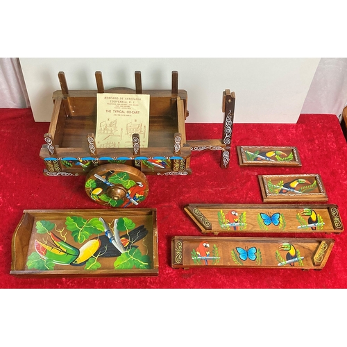 74 - Beautifully hand-painted Costa Rican wooden cart