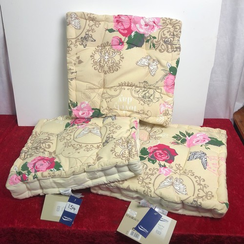 154 - 3 brand new seat cushions (to benefit Finch Foundry National Trust)