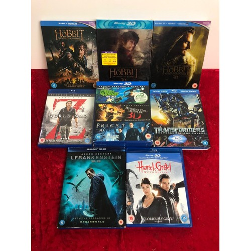 165 - Blu-Ray discs including The Hobbit films