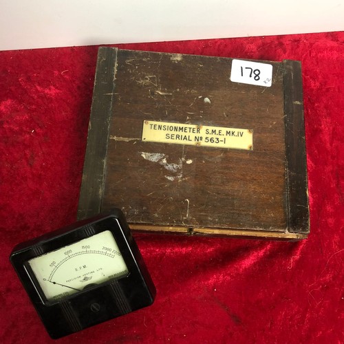 178 - WWII Tensionmeter / Tensiometer S.M.E. Mk IV & an aircraft RPM meter by M.I.P.