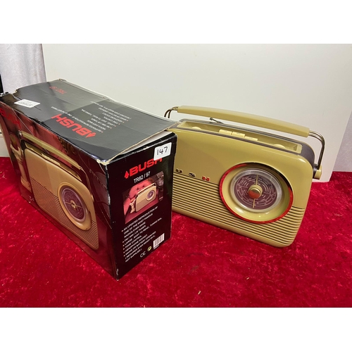 147 - Boxed Bush TR82/97 retro style radio