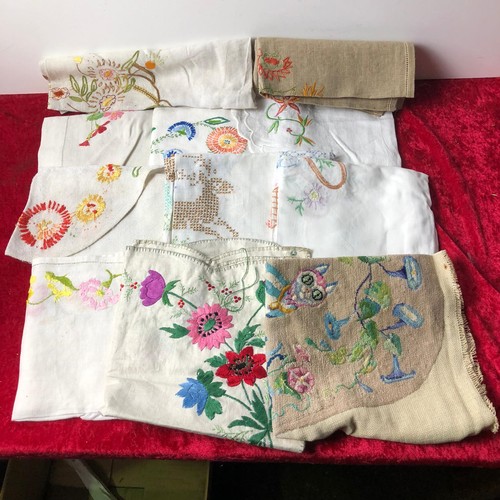 486 - A vintage bundle of interesting embroideries