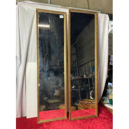 403 - 2 good gilt framed long mirrors (to benefit Finch Foundry National Trust)