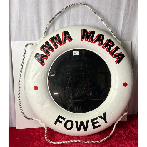 404 - Anna Maria, Fowey life bouy / ring mirror