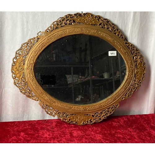 401 - Beautifully framed oval mirror