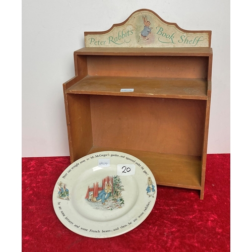 20 - Peter Rabbit Bookshelf and Plate