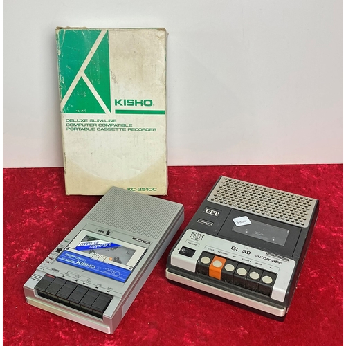 21 - Boxed Kisho KC-2510c and ITT SL-59 Cassette Recorders (both require power leads)