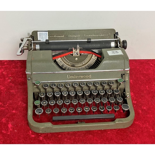 33 - Underwood 'Champion' Typewriter