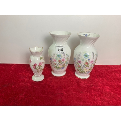 54 - Three Ainsley Vases