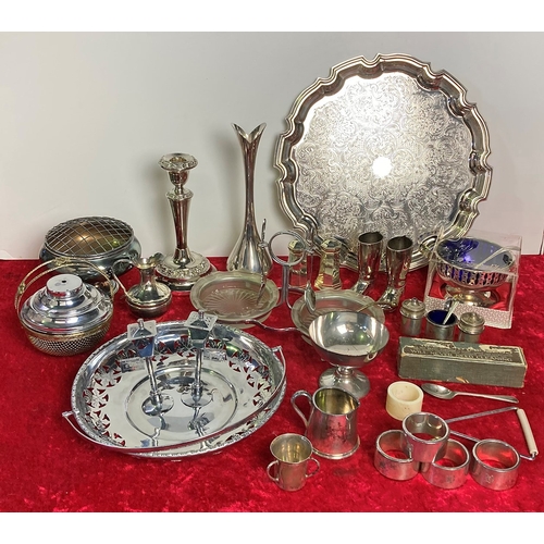 70 - Selection of silver plate and other metal items