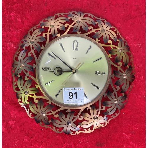 91 - Vintage Metamec Wall Clock