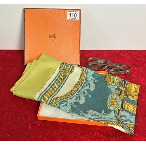 110 - Vintage Hermes Silk Scarf 'Bride de Cour' in original box