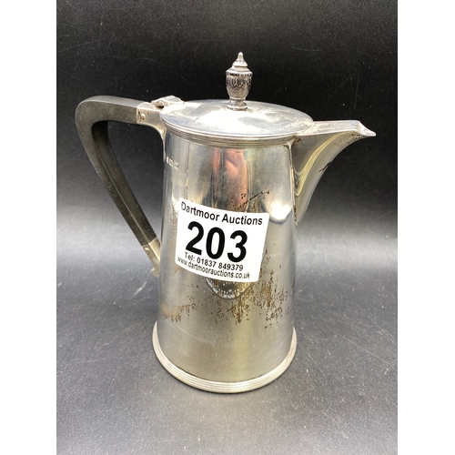 203 - Silver coffee pot / jug, Birmingham 1934-5, 600g