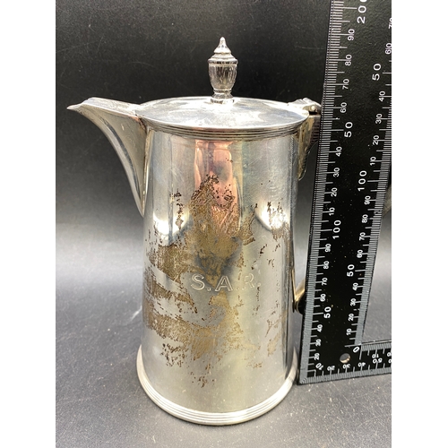 203 - Silver coffee pot / jug, Birmingham 1934-5, 600g