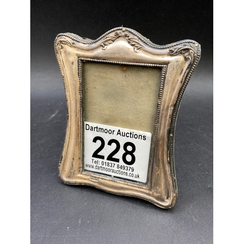 228 - Small silver picture frame, Birmingham 1919-20, approx 120mm x 76mm