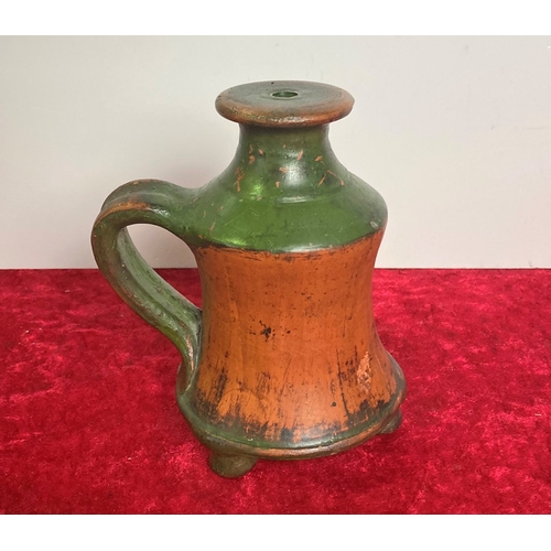 150 - Intriguing three-footed pottery jug / vessel