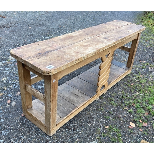 600 - Very impressive rustic pot stand / kitchen table / bench