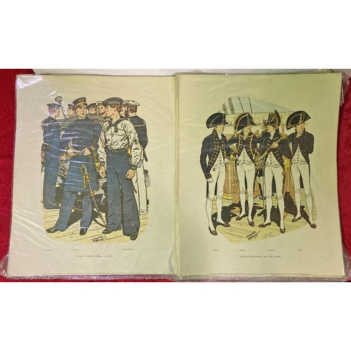 339 - Series of Naval dress posters (H Charles and Barron x 9)