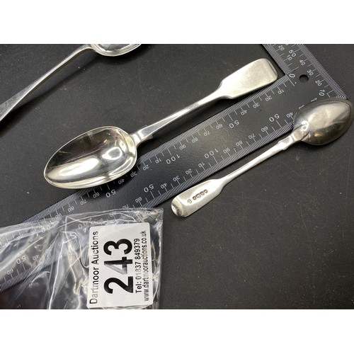 243 - Mixed lot of silver spoons, 140g