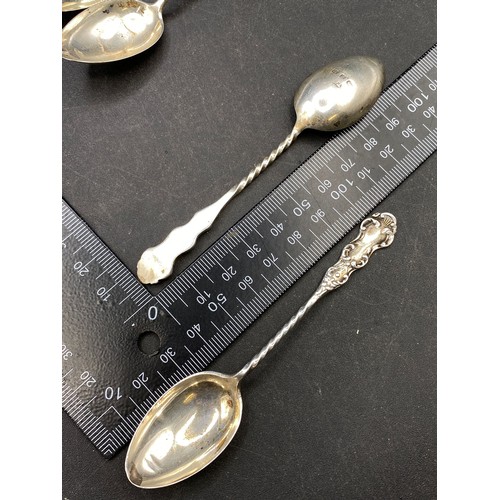 246 - Four silver condiment spoons, Birmingham 1888-9, 33g