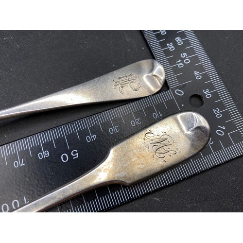 257 - Two silver forks, 90g