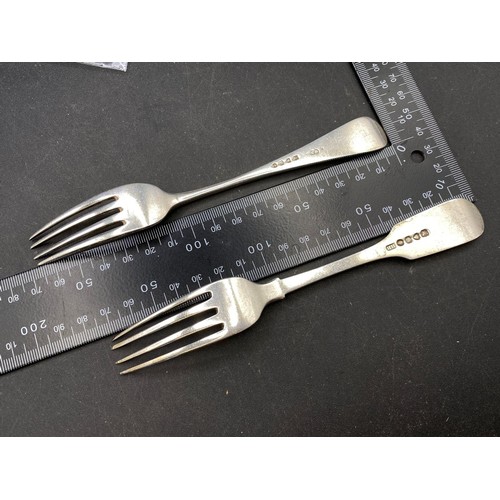 257 - Two silver forks, 90g