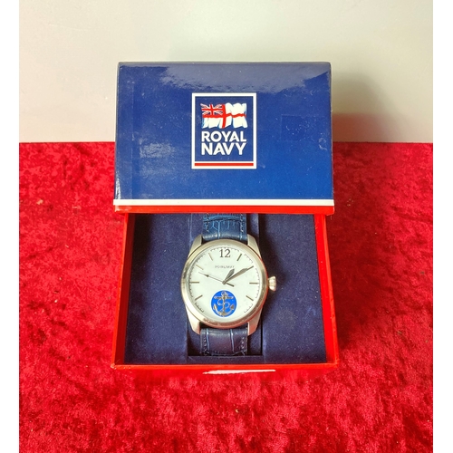 22 - Royal navy branded gents' wrist watch in box