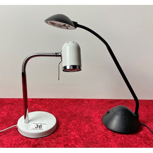 36 - 2x Modern desk lamps