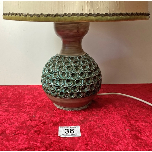 38 - Studio pottery lamp