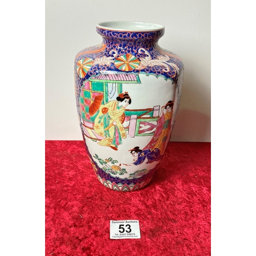 53 - Oriental Japanese vase approximately 30 cm tall