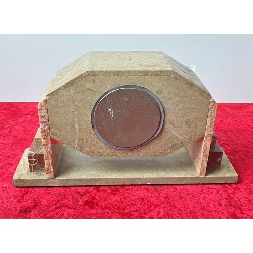 8 - Impressive art deco style Marble Mantle Clock made in France