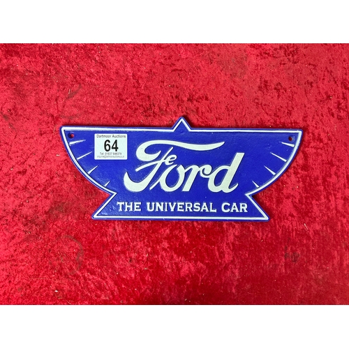 64 - Cast Iron Ford Sign 37 cm x 19 cm