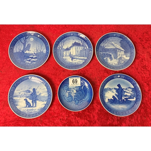 69 - Five collectible Royal Copenhagen plates