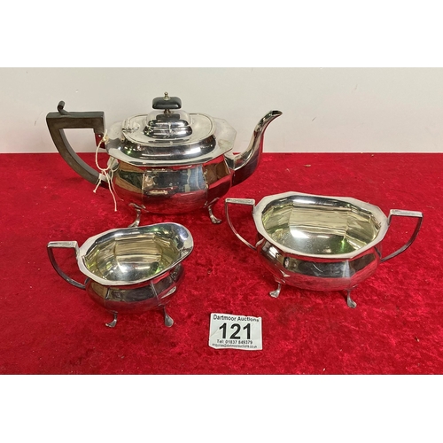 121 - Silver plated tea set