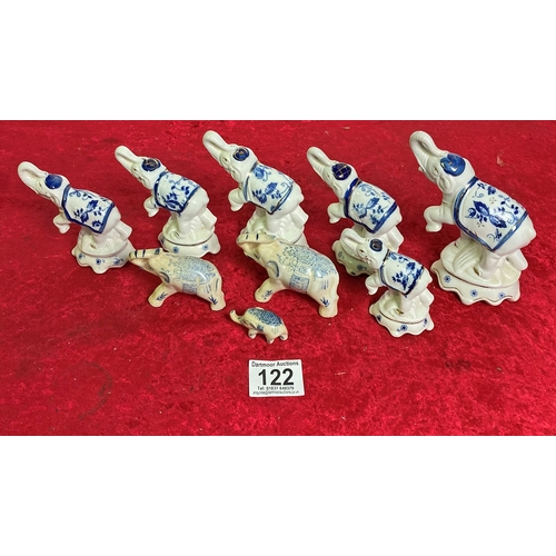 122 - Collection of ceramic elephants