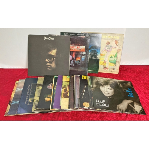 158 - A collection of LP records including 4 x Elton John, Dr Hook, Neil Diamond and Elkie Brooks