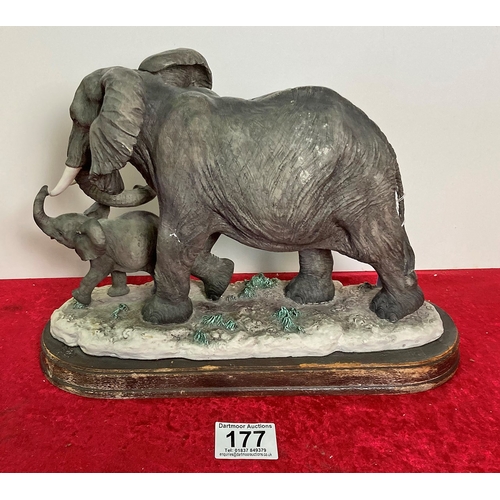 177 - Large model elephant with baby