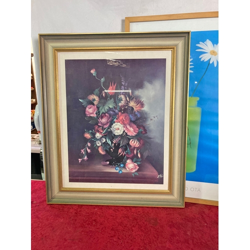 383 - Five framed floral prints