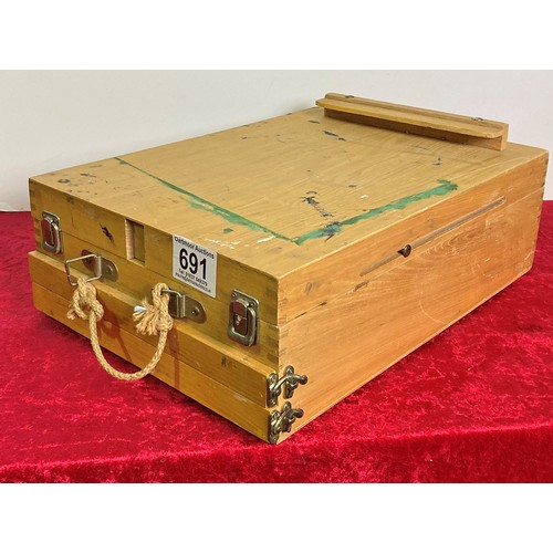 691 - 3 Tier Art box, including art supplies