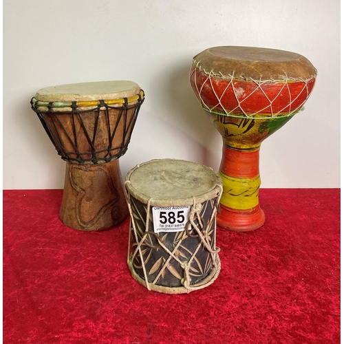 585 - Collection of ethnic drums