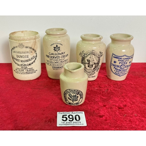 590 - Wigtownshire Creamery/Carricks etc Cream pots