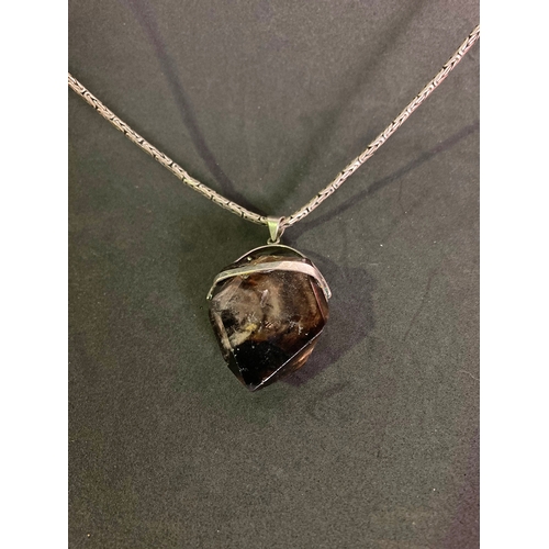 295 - Gem stone pendant in silver 925