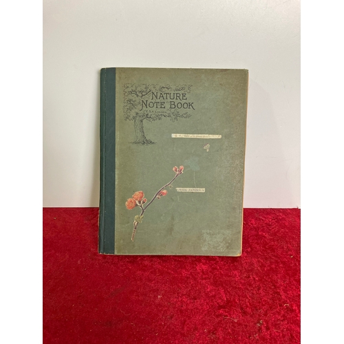 625 - Nature Notebook containing handwritten notes, sketches and cut-outs, dated 1933