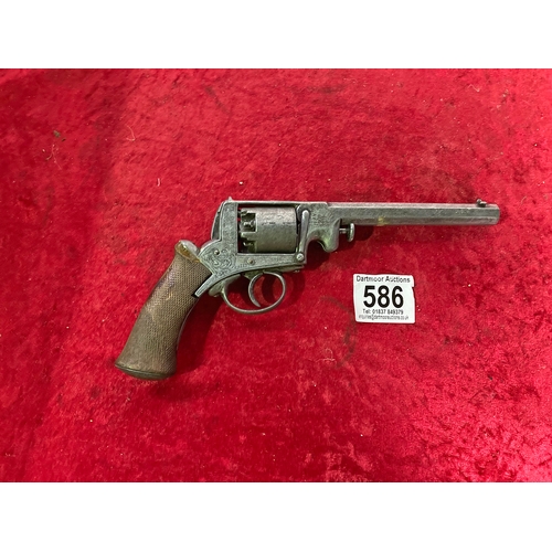 586 - Dry firing re-enactment replica Tranter six shot revolver