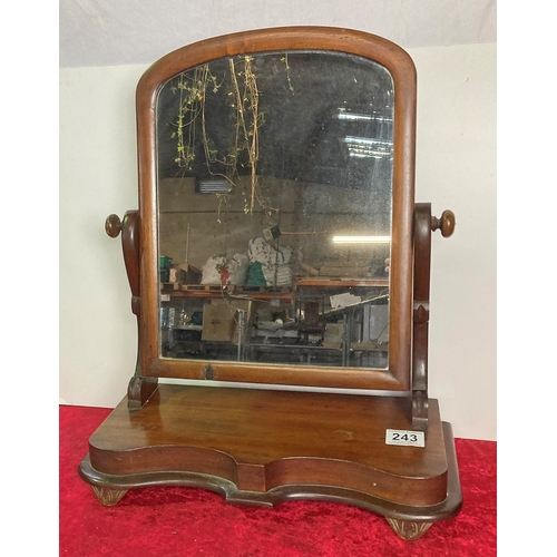 243 - Aged Free standing mirror