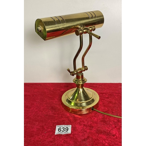 639 - Posable brass desk lamp