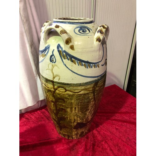 13 - Large and very impressive Studio Pottery Urn - approx 60 cm - with maker's mark (see photo)